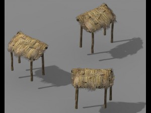 fairy mountains - straw bales 01 Modèle 3D