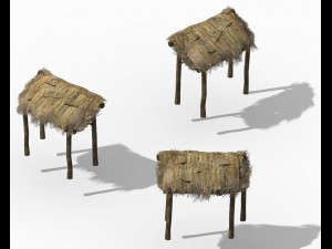 fairy mountains - straw bales 01 Modelo 3D