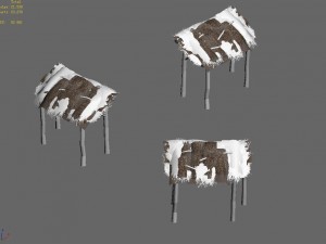 fairy mountains - straw bales 01 Modelo 3D