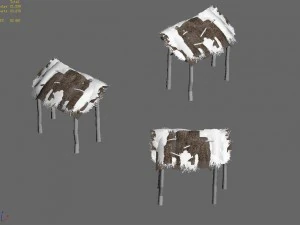 fairy mountains - straw bales 01 3D Model
