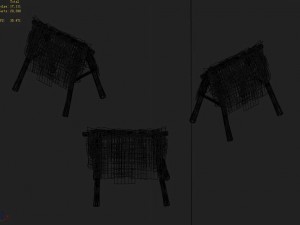 fairy mountains - straw door 02 Modèle 3D