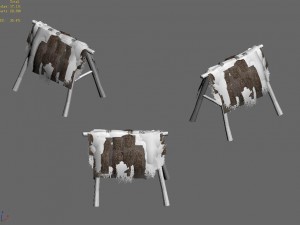 fairy mountains - straw door 02 Modèle 3D