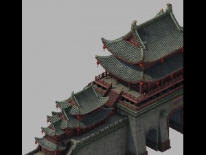 kaifeng city - city gate 01 Model 3D