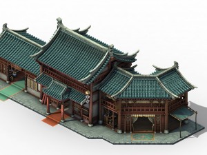 kaifeng city - market store 02 Modelo 3D