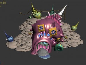 liuli island - conch house 01 Model 3D
