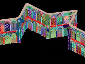 hexagram wall -01 3D Model