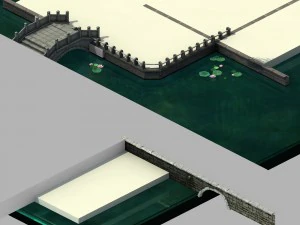 kota luoyang - tepi sungai 01 Model 3D