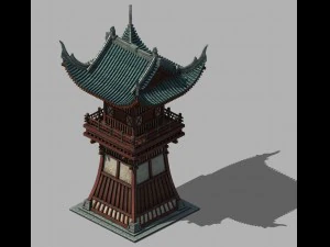 luoyang city - turret 01 3D Model