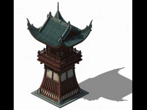 luoyang city - turret 01 3D Model