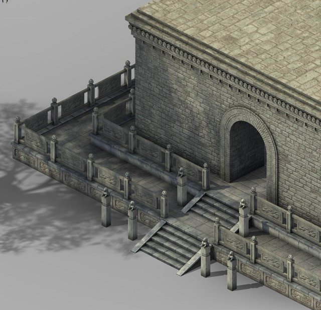 luoyang city - small wild goose pagoda 01 3D मॉडल .c4d .max .obj .3ds .fbx .stl .blend 