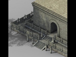 luoyang city - small wild goose pagoda 01 3D Model