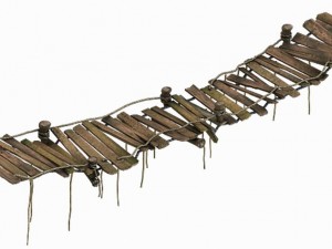 wood - sling bridge 01 3Dモデル