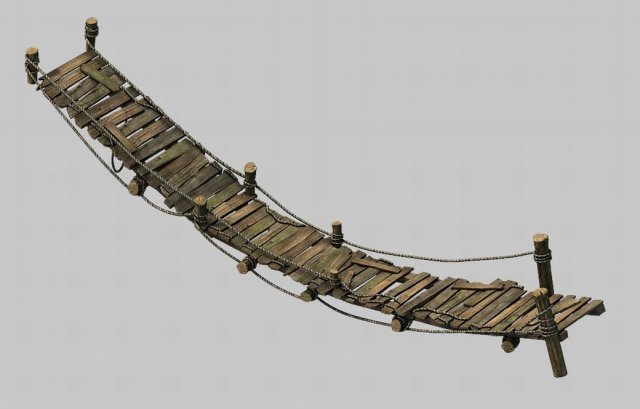 wooden bridge - the path 01 3D-Modell .c4d .max .obj .3ds .fbx .stl .blend 