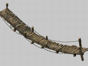 wooden bridge - the path 01 3D Model