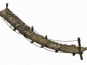 wooden bridge - the path 01 3D-Modell