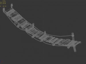 wooden bridge - the path 01 3D-Modell
