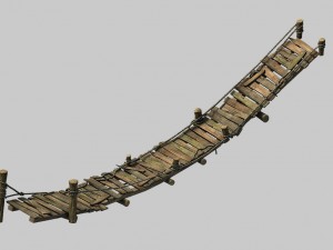 wooden bridge - 02 3D मॉडल