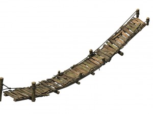 wooden bridge - 02 3D मॉडल