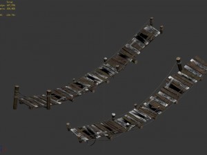 wooden bridge - 02 3D मॉडल