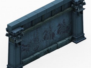 tomb building accessories - stone columns 01 Modelo 3D