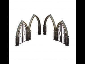 seven angels altar - wall - doorway 3D Model