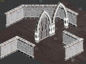 seven angels altar - wall - doorway 3Dモデル