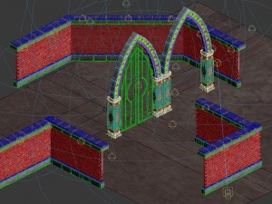 seven angels altar - wall - doorway 3Dモデル