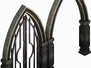 seven angels altar - wall - doorway 3Dモデル