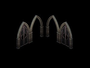 seven angels altar - wall - doorway 3Dモデル