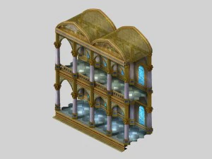 Menschenritterbezirk - Säule -01 3D Modell