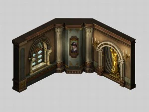 human ranger area - wall 01 3D Model