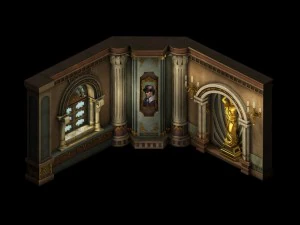 human ranger area - wall 01 3D Model