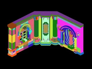 human ranger area - wall 01 3D Model