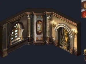 human ranger area - wall 01 3D Model