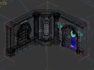human ranger area - wall 01 3D Model