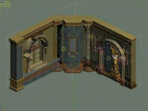 human ranger area - wall 01 3D Model