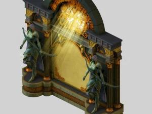 obszar ludzkiego strażnika - ściana 02 Model 3D