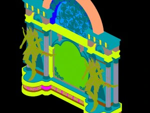 human ranger area - wall 02 3D Model
