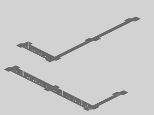 human ranger area - fence 01 3D Модель