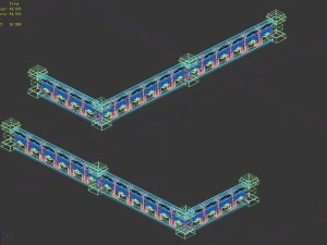 human ranger area - fence 01 3D Model