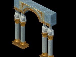 human ranger area - pillar 01 Model 3D