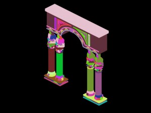 human ranger area - pillar 01 Model 3D