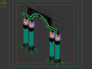 human ranger area - pillar 01 3D Model