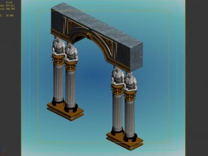 human ranger area - pillar 01 Model 3D