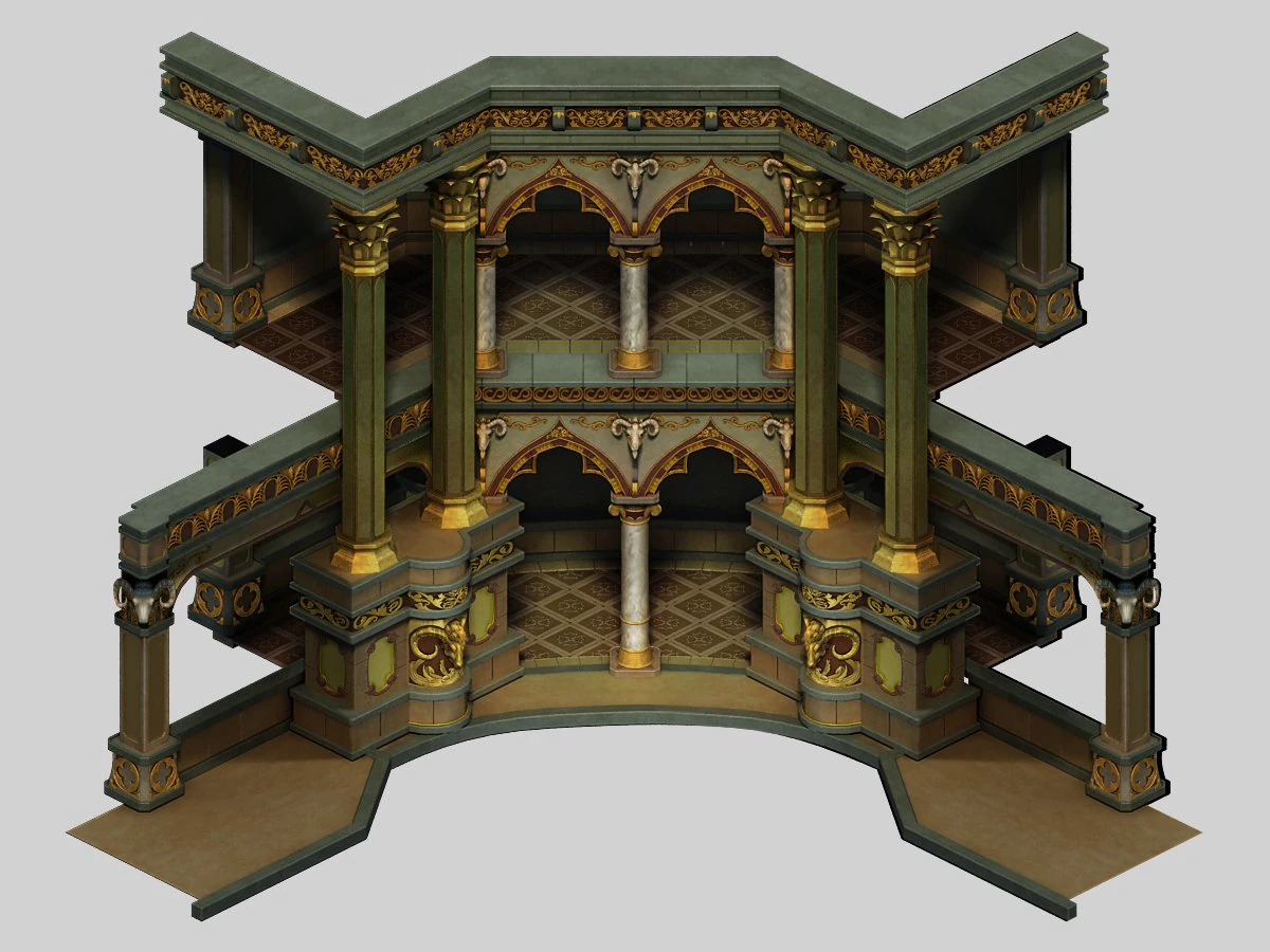 human ranger area - pillar 02 3D Model .c4d .max .obj .3ds .fbx .stl .blend 