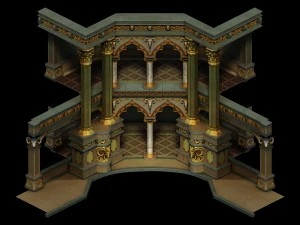 human ranger area - pillar 02 3D Model