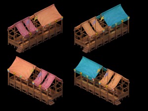 horse racing area - house 01 Modèle 3D