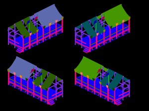horse racing area - house 01 Modèle 3D