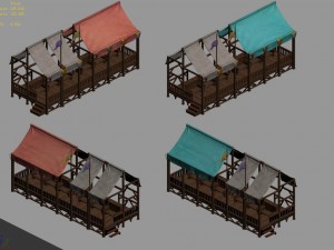 horse racing area - house 01 Modèle 3D