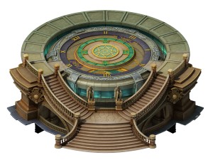 horse racing area - stairs 01 Modelo 3D